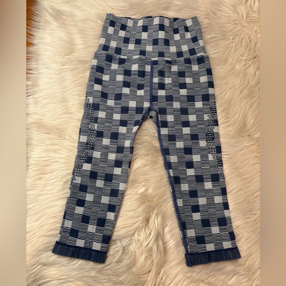 FREE PEOPLE Checkered Cropped Leggings XS/S